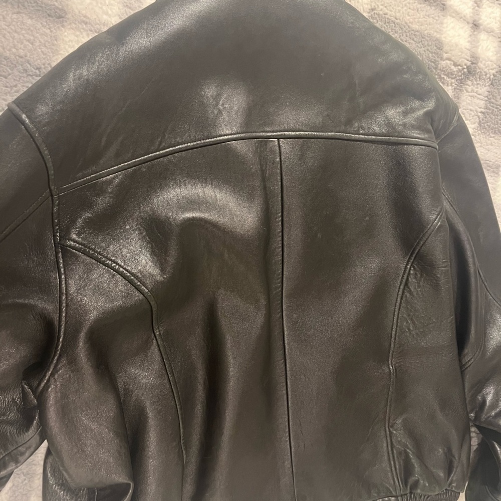 Fine Italian leather and design bomber Jacket by Brandini
